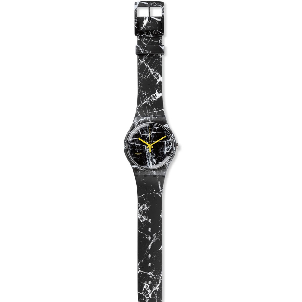 Swatch Silicone New Gent Watch - Marmor